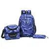 Conjunto de Três Peças de Mochila Escolar de Comércio Exterior Transfronteiriço, Mochila Estilo Escolar para Alunos do Ensino Fundamental II e Médio, Mochila de Viagem, Mochila Multifuncional