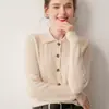 Nuevo Cárdigan de Punto 100% Cachemira de un Solo Botón para Mujer, Otoño/Invierno, Manga Larga, Tejido de Trenza, Versátil Abrigo Suéter