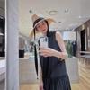 Qianghe Verano Nuevo Estilo Estilo Japonés Estilo Perezoso Moderno Ropa de Trabajo Vestido Literario Retro Suelto Aspecto Adelgazante Casual Falda Larga