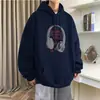 Sudadera con capucha de marca moderna estilo americano para hombre y mujer, chaqueta tipo jersey holgada con capucha, estampado moderno, top con bolsillo para primavera y otoño
