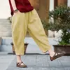 Pantalones anchos y finos para mujer, verano 2026, corte holgado, talla grande, pantalones harén blancos, adelgazantes, casuales, pantalones tipo linterna negros cortos