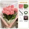 Limpiapipas Tulipán Ramo de Flores Hecho a Mano Paquete de Materiales DIY Tejido Girasol Haciendo Decoraciones Hazlo Tú Mismo Caqui Caqui
