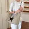 Bolsa tote de grande capacidade, novo estilo ins, simples e versátil, bolsa de ombro casual para o dia a dia, bolsa de mão para estudante