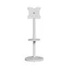Suporte de TV Branco Suporte de Chão Suporte para Monitor Suporte Elevado Suporte de Computador Giratório Móvel Universal
