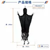 Decoración colgante de fantasma de gasa desgarrada negra de Halloween, colgante de calavera sin rostro y Parca con mano, decoración para casa embrujada y sala de escape