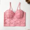 Camisola de Perlas Europea y Americana para Mujer Ropa Exterior Espalda Hermosa y Ombligo Expuesto Sexy Top Corto de Tubo Dulce y Genial Top de Ballena