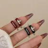 Anillo de Dedo Índice Saturno con Goteo de Aceite Letra Estilo Chica Picante Dulce y Fresca para Mujer, Anillo de Moda para Uso Diario, Anillo Versátil y de Diseño Único Tendencia