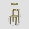Silla de Comedor Nórdica Simple de Madera Maciza Media Antigua para el Hogar, Café, Sala de Estar, Respaldo Color Rey, Silla de Comedor, Silla para Tienda de Té con Leche