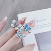 Anillo de Mariposa Colorido Esmaltado Francés Nicho Exquisito Anillo Vintage Fresco Temperamento de Hada Anillo Abierto para Índice