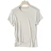 Novedad Verano 2026: Camiseta de Tencel y Lana Bordada de Alta Resistencia con Caballo, Cuello Redondo, Manga Corta, Corte Ajustado Versátil