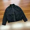Chamarra con Cierre Yutang Textura Lino Estructurada Estilo Old Money, Nuevo Abrigo Holgado Otoño/Invierno para Viaje de Negocios para Hombre