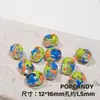 Cuentas Pintadas a Mano DIY Cuentas con Forma de Azufaifa Accesorios para Joyería Hechos a Mano Agujero Recto Colorido Dibujos Animados Lindos Pulsera de Verano Collar de Cuentas