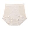 Ropa interior de encaje de cintura alta para mujer, proteína de seda 7A, antibacteriana, de talla grande, para vientre y cadera, transpirable, sin costuras, al por mayor