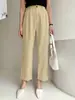 Amazon 2026 Calça Casual de Cintura Alta com Pernas Largas, Emagrecedora, com Bolsos, Calça de Terno Casual de Pernas Largas com Cinto Versátil