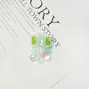Pendientes de Borla de Flor de Cristal Degradado con Cuentas Hechos a Mano Accesorios Decoración de Ropa Venta Directa de Fábrica Al Por Mayor en Stock