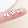Tapas de Flor Huecas de Hierro Lisas Espaciadores para Pulseras Hechas a Mano DIY Accesorios Pequeños Materiales para Abalorios Soportes de Pétalos