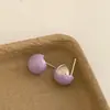 Pendientes de Gota Redondos de Esmalte de Diseño Retro de Lujo Ligero de Moda para Mujer, Ornamentos para Orejas de Temperamento Único Versátiles de Alta Gama
