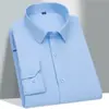 Camisa de manga larga 2023 para hombre de negocios joven y de mediana edad formal color liso profesional camisa de trabajo para hombre una generación de pelo