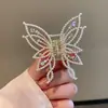 Doce grampo de cabelo de borboleta de metal, acessório de cabelo de liga metálica com pérolas estilo coreano para a nuca, elegante grampo de cabelo para criar um penteado estiloso