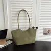 Bolsa de Tecido Grande Capacidade para o Dia a Dia Feminina Nova de Alto Valor Simples de Ombro Único Sob o Braço Bolsa Tote Moderna Chique