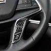 Adequado para adesivos de botões do volante Cadillac Cadillac xt5 acessórios de modificação de interior de carro de fibra de carbono