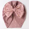 Sombreros Europeos y Americanos Nuevos Transfronterizos para Niños Color Sólido Lazo Sombreros de Punto para Bebé Sombreros de Verano Transpirables para Bebé