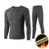 Calça Higiênica Roupa Íntima Masculina Roupa Íntima para Idosos Gola Alta Forrada com Lã Semi-Quente Roupas de Outono para Meia-Idade Conjunto Suéter Outono e Inverno Pai