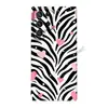 Edición norteamericana: Funda de película personalizada para S24+ con forma de corazón rosa y estampado de cebra, dulce y genial, funda para teléfono de alta gama Galaxy S26