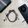 Lanyard de teléfono colorido tejido a mano, correa de muñeca de estilo étnico, cordón anti-pérdida con borla y cuenta, adorno colgante para funda de teléfono, venta al por mayor
