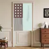 Cortina de puerta con estampado de lunares para uso doméstico, adecuada para dormitorios en casas de huéspedes, no requiere taladro, hecha de tela de algodón y lino, se puede personalizar con tu propio diseño para privacidad en el baño