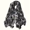 Bufanda Nueva de Voile Suave de Tamaño Grande para Calentar el Cuello, Cortavientos, Elegante y de Moda, Bufanda Decorativa