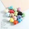 Cuentas sueltas de cerámica de animales marinos, concha, caracola, estrella de mar, cuentas para ensartar, accesorios para manualidades, agujero recto, accesorios de ropa hechos a mano, cuentas de porcelana