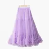 Saia Tutu de Balanço Grande Moda Malha Doce Renda Cogumelo Forma A 8023