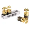Conjunto de Potes para Temperos Folha de Bordo para Cozinha, Recipientes de Vidro Selados de Aparência Sofisticada para Condimentos, Potes Portáteis para Sal e Açúcar Venda por Atacado