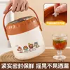 Nuevo Estilo Anti-Derrames Gran Capacidad Portátil Acero Inoxidable 304 Transportador de Arroz con Asa, Cubo de Arroz Aislado