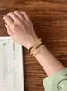 <;Doujin de Oro Japonés> Pulsera de Cristal para Cabello Amarillo Ojo de Tigre Nuevo Estilo Chino Pulsera de Cuentas de Buena Fortuna Nicho para Parejas