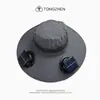 Sombrero de Sol con Ventilador Solar de Ala Ancha para Hombres Verano Pesca al Aire Libre Sombrero de Protección Solar Anti-UV Sombrero de Montañismo para Mujeres