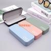 Nuevo Estuche de Moda al por Mayor para Gafas, Caja Grande de Hierro para Guardar Gafas de Miopía, Estuche Portátil Antipresión Simple para Estudiantes
