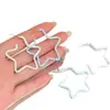 Brincos Azuis de Estrela Vazada para Mulheres Simples Sensação de Alto Padrão Rosto Quadrado e Redondo Temperamento Ear Cuffs Novo Estilo 2026 Acessórios de Brincos de Personalidade