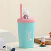 Ins Vaso de Agua de Acero Inoxidable 304 Miffy Vaso de Té con Pajita para Estudiante Trabajador de Oficina con Tapa Vaso de Café Práctico Miffy
