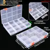 Caja de plástico transparente para accesorios de somier, caja de almacenamiento para piezas de baterías, caja de clasificación de herramientas