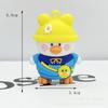 Lindo llavero de mochila de dibujos animados con forma de pato amarillo, colgante de muñeca de goma suave, llavero para bolso, accesorios para pareja