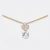 Collar de Moissanita Imitación de Venta Caliente en Transmisión en Vivo para Mujer, Cobre Chapado en Oro, Accesorio de Gama Alta Simple y Lujoso, Fabricante de Latón al por Mayor