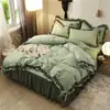 Origem Nantong jardim secreto explosões renda preta conjunto de quatro peças estilo princesa saia de cama 1.5/1.8m cama uma geração de cabelo