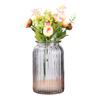 Jarrón de Vidrio Simple Escandinavo Jarrón para Flores Hidropónicas Decoración Creativa para el Hogar Patrón Vertical Adornos para Flores Secas para el Hogar