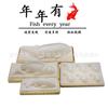 Molde de plástico PP seis-cavidades con forma de pez grande, mediano y pequeño carpa molde para pastel de arroz gelatina dim sum molde para pudín molde con forma de Fu