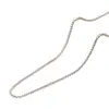 Cadena para Clavícula al por Mayor Estilo Ins 1.2mm Cadena de Caja de Acero Inoxidable Cadena Cuadrada Galvanizado al Vacío Oro de 18K
