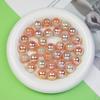 Ding Yi 16 mm Cielo Estrellado Luna Fría cuentas redondas de dos colores cuentas de resina galvanizadas agujero recto cuentas sueltas accesorios para joyería de cuentas diy