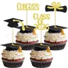 ¡Felicitaciones a los Graduados de 2026! Topper para Pastel de Graduación, Birrete de Graduación, Diploma, Inserto Decorativo para Pastel de Graduación