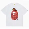 24 Tendencia Caliente de Verano en Línea: Camiseta bAPe Cabeza de Mono, Diseño Camuflaje, Camiseta Unisex de Manga Corta con Cuello Redondo
